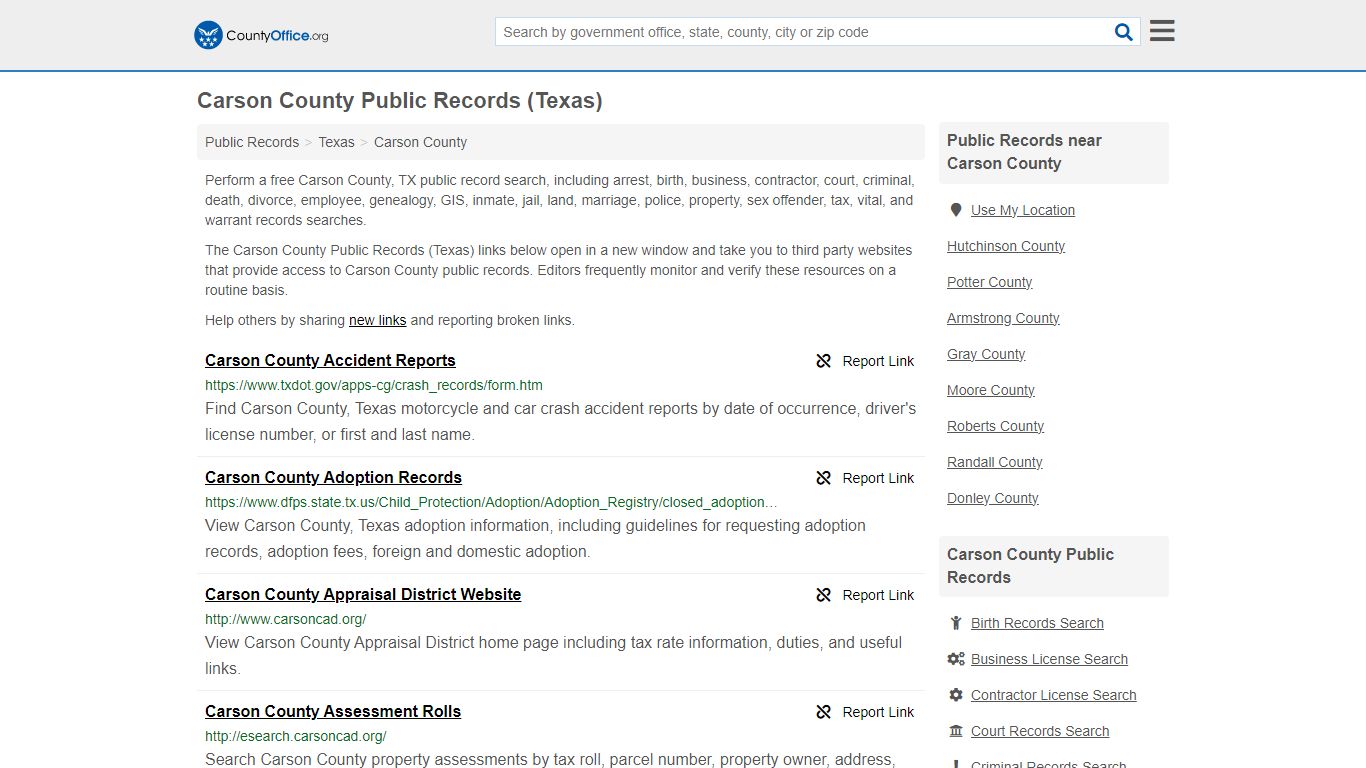 Carson County Public Records (Texas) - countyoffice.org